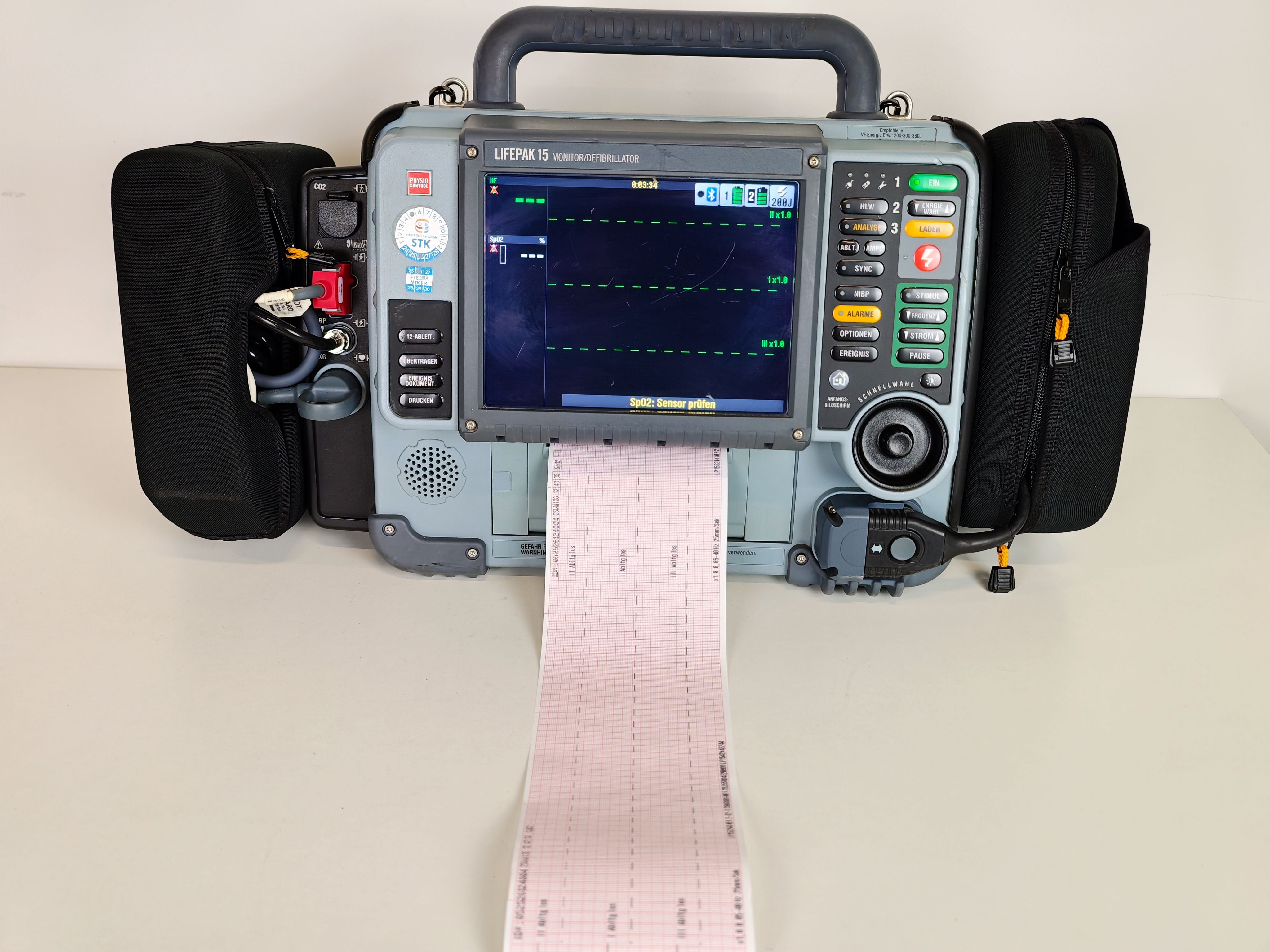 Physio-Control LIFEPAK 15 Defibrillator – Komplettset Baujahr 2009 (LP-010)