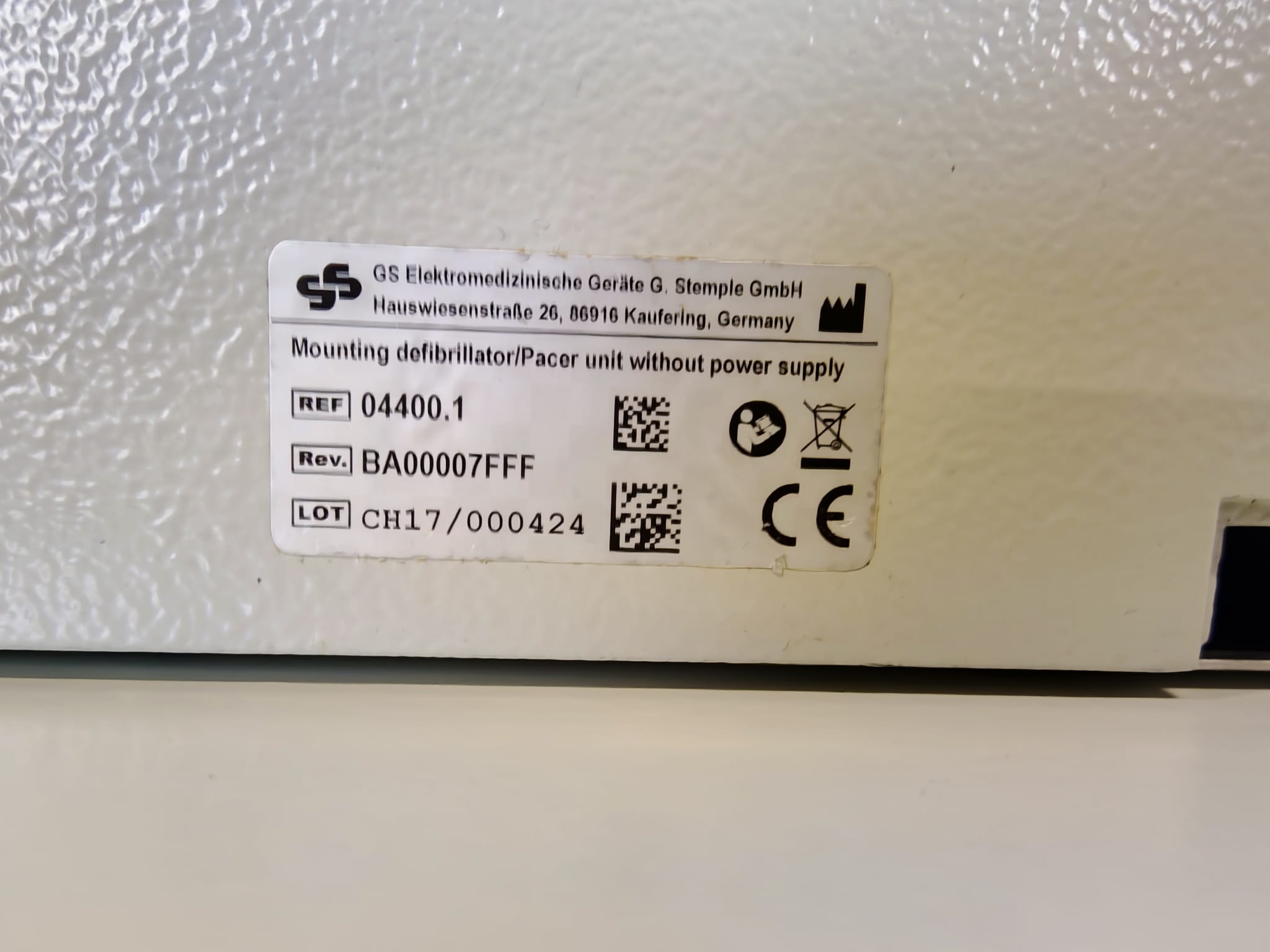 Halterung für Defibrillator CORPULS C3 – Original Wandhalterung AK-008