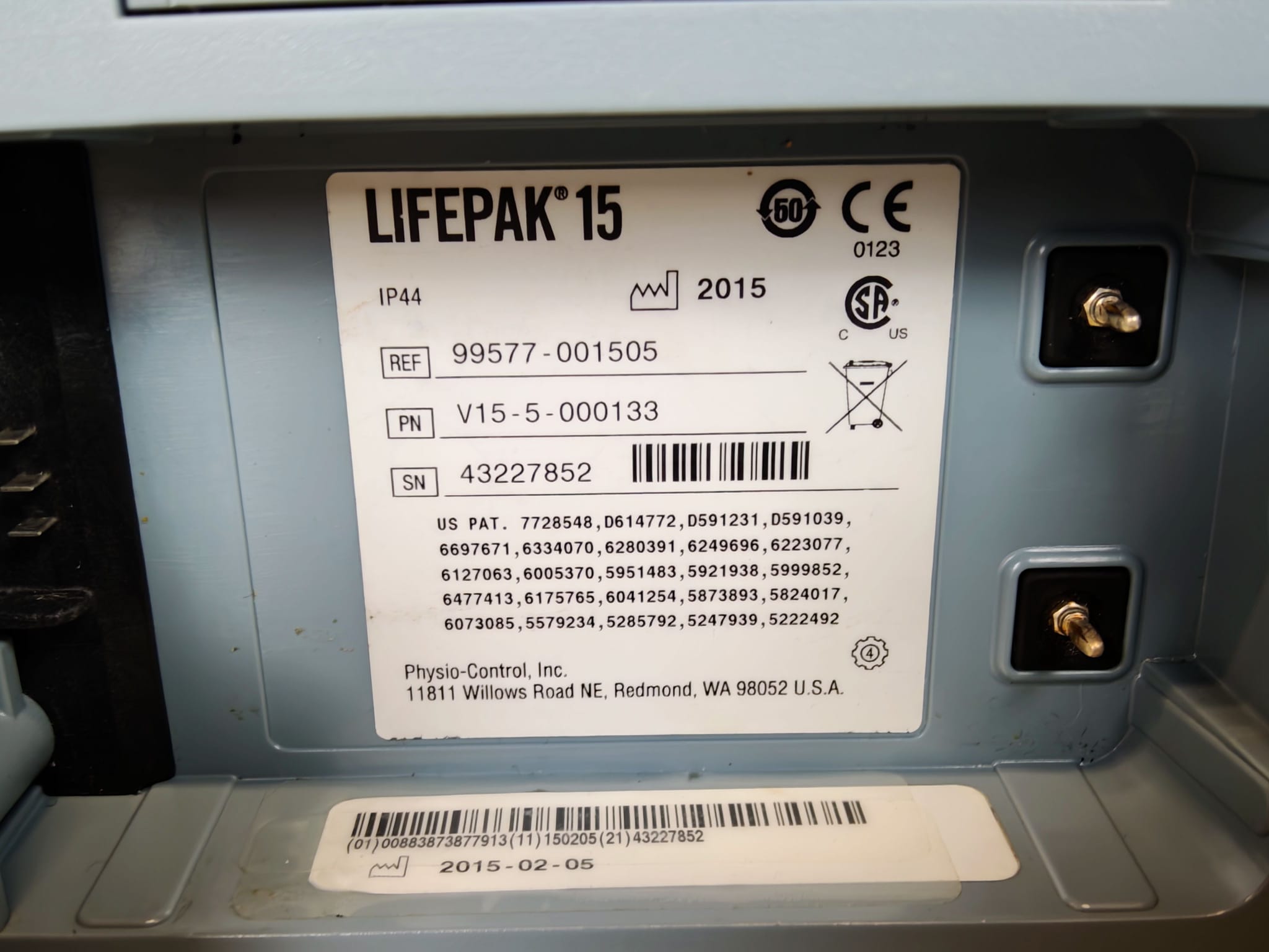 Physio-Control LIFEPAK 15 Defibrillator – Komplettset Baujahr 2015 (LP-009)